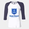 Ladies' Baby Rib Three-QuarterSleeve Contrast Raglan T-Shirt Thumbnail