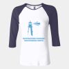 Ladies' Baby Rib Three-QuarterSleeve Contrast Raglan T-Shirt Thumbnail