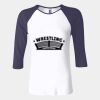 Ladies' Baby Rib Three-QuarterSleeve Contrast Raglan T-Shirt Thumbnail