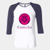 Ladies' Baby Rib Three-QuarterSleeve Contrast Raglan T-Shirt Thumbnail