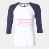 Ladies' Baby Rib Three-QuarterSleeve Contrast Raglan T-Shirt Thumbnail