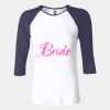 Ladies' Baby Rib Three-QuarterSleeve Contrast Raglan T-Shirt Thumbnail