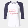 Ladies' Baby Rib Three-QuarterSleeve Contrast Raglan T-Shirt Thumbnail
