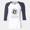 Ladies' Baby Rib Three-QuarterSleeve Contrast Raglan T-Shirt Thumbnail
