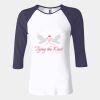 Ladies' Baby Rib Three-QuarterSleeve Contrast Raglan T-Shirt Thumbnail