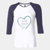 Ladies' Baby Rib Three-QuarterSleeve Contrast Raglan T-Shirt Thumbnail
