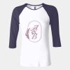 Ladies' Baby Rib Three-QuarterSleeve Contrast Raglan T-Shirt Thumbnail