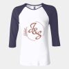 Ladies' Baby Rib Three-QuarterSleeve Contrast Raglan T-Shirt Thumbnail