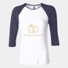 Ladies' Baby Rib Three-QuarterSleeve Contrast Raglan T-Shirt Thumbnail
