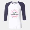 Ladies' Baby Rib Three-QuarterSleeve Contrast Raglan T-Shirt Thumbnail