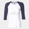 Ladies' Baby Rib Three-QuarterSleeve Contrast Raglan T-Shirt Thumbnail