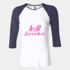 Ladies' Baby Rib Three-QuarterSleeve Contrast Raglan T-Shirt Thumbnail