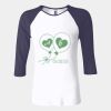 Ladies' Baby Rib Three-QuarterSleeve Contrast Raglan T-Shirt Thumbnail