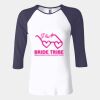 Ladies' Baby Rib Three-QuarterSleeve Contrast Raglan T-Shirt Thumbnail