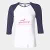 Ladies' Baby Rib Three-QuarterSleeve Contrast Raglan T-Shirt Thumbnail