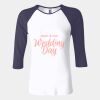 Ladies' Baby Rib Three-QuarterSleeve Contrast Raglan T-Shirt Thumbnail