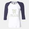 Ladies' Baby Rib Three-QuarterSleeve Contrast Raglan T-Shirt Thumbnail