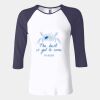 Ladies' Baby Rib Three-QuarterSleeve Contrast Raglan T-Shirt Thumbnail