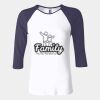 Ladies' Baby Rib Three-QuarterSleeve Contrast Raglan T-Shirt Thumbnail