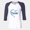 Ladies' Baby Rib Three-QuarterSleeve Contrast Raglan T-Shirt Thumbnail