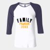 Ladies' Baby Rib Three-QuarterSleeve Contrast Raglan T-Shirt Thumbnail