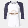 Ladies' Baby Rib Three-QuarterSleeve Contrast Raglan T-Shirt Thumbnail