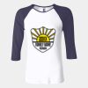 Ladies' Baby Rib Three-QuarterSleeve Contrast Raglan T-Shirt Thumbnail
