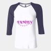 Ladies' Baby Rib Three-QuarterSleeve Contrast Raglan T-Shirt Thumbnail