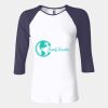 Ladies' Baby Rib Three-QuarterSleeve Contrast Raglan T-Shirt Thumbnail