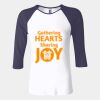 Ladies' Baby Rib Three-QuarterSleeve Contrast Raglan T-Shirt Thumbnail