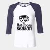 Ladies' Baby Rib Three-QuarterSleeve Contrast Raglan T-Shirt Thumbnail