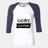 Ladies' Baby Rib Three-QuarterSleeve Contrast Raglan T-Shirt Thumbnail