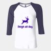 Ladies' Baby Rib Three-QuarterSleeve Contrast Raglan T-Shirt Thumbnail
