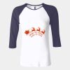 Ladies' Baby Rib Three-QuarterSleeve Contrast Raglan T-Shirt Thumbnail