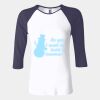 Ladies' Baby Rib Three-QuarterSleeve Contrast Raglan T-Shirt Thumbnail