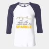 Ladies' Baby Rib Three-QuarterSleeve Contrast Raglan T-Shirt Thumbnail