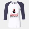 Ladies' Baby Rib Three-QuarterSleeve Contrast Raglan T-Shirt Thumbnail