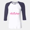 Ladies' Baby Rib Three-QuarterSleeve Contrast Raglan T-Shirt Thumbnail