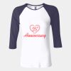 Ladies' Baby Rib Three-QuarterSleeve Contrast Raglan T-Shirt Thumbnail