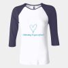 Ladies' Baby Rib Three-QuarterSleeve Contrast Raglan T-Shirt Thumbnail