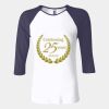Ladies' Baby Rib Three-QuarterSleeve Contrast Raglan T-Shirt Thumbnail