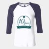 Ladies' Baby Rib Three-QuarterSleeve Contrast Raglan T-Shirt Thumbnail