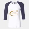 Ladies' Baby Rib Three-QuarterSleeve Contrast Raglan T-Shirt Thumbnail