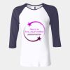 Ladies' Baby Rib Three-QuarterSleeve Contrast Raglan T-Shirt Thumbnail