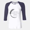 Ladies' Baby Rib Three-QuarterSleeve Contrast Raglan T-Shirt Thumbnail