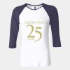 Ladies' Baby Rib Three-QuarterSleeve Contrast Raglan T-Shirt Thumbnail