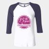 Ladies' Baby Rib Three-QuarterSleeve Contrast Raglan T-Shirt Thumbnail