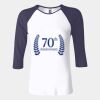 Ladies' Baby Rib Three-QuarterSleeve Contrast Raglan T-Shirt Thumbnail
