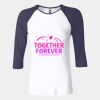 Ladies' Baby Rib Three-QuarterSleeve Contrast Raglan T-Shirt Thumbnail