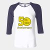 Ladies' Baby Rib Three-QuarterSleeve Contrast Raglan T-Shirt Thumbnail